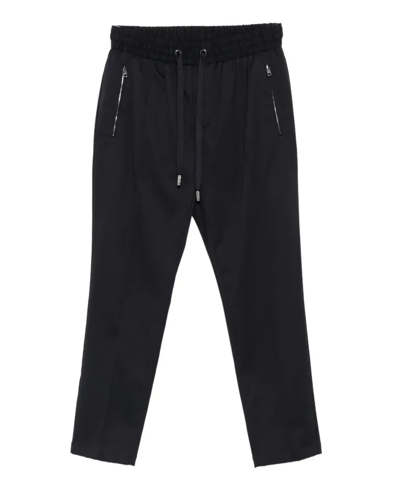 Dolce & Gabbana logo-patch drawstring trousers - Blau Blau