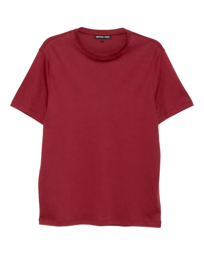 Michael Kors T-Shirt mit Logo-Stickerei - Rot Rot