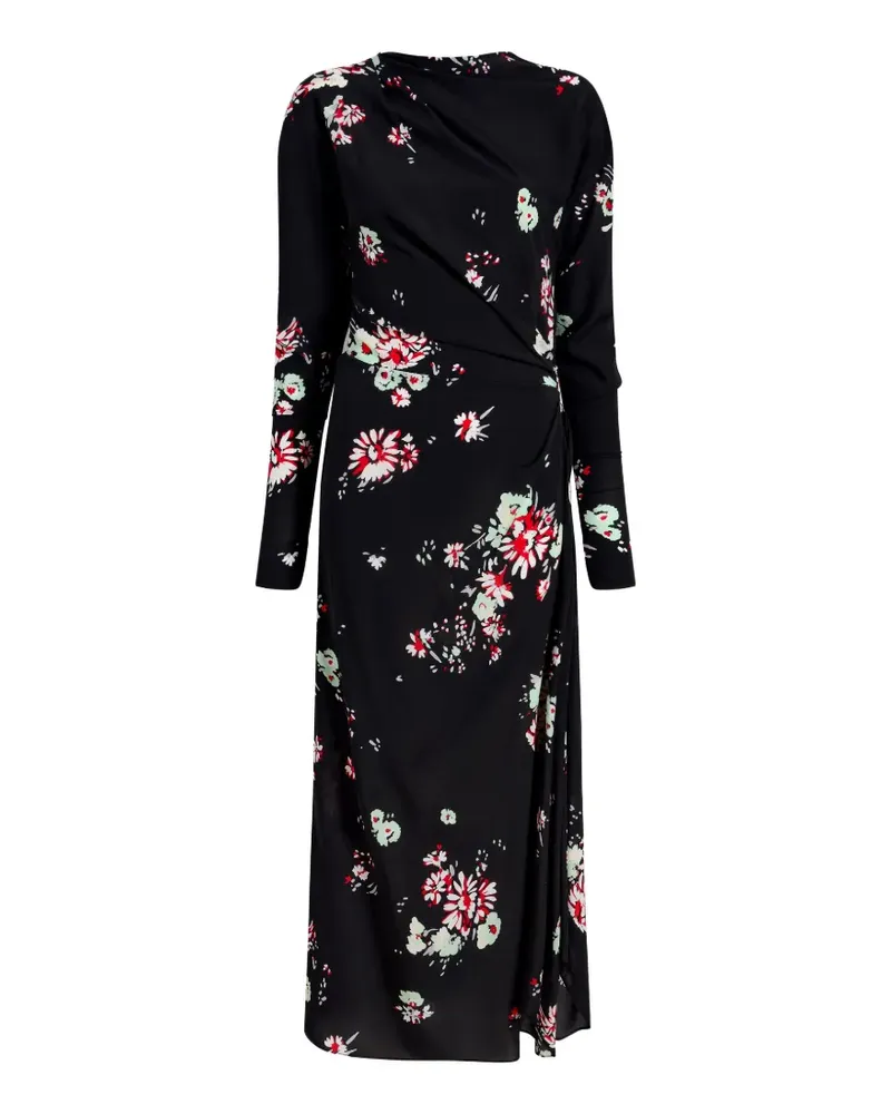 Proenza Schouler Asymmetrisches Kleid mit Print - Schwarz Schwarz