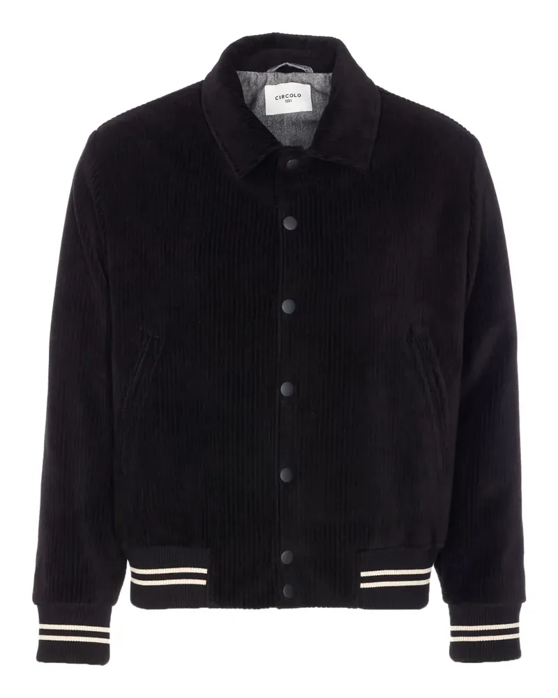 CIRCOLO 1901 Geknöpfte Cordjacke - Schwarz Schwarz