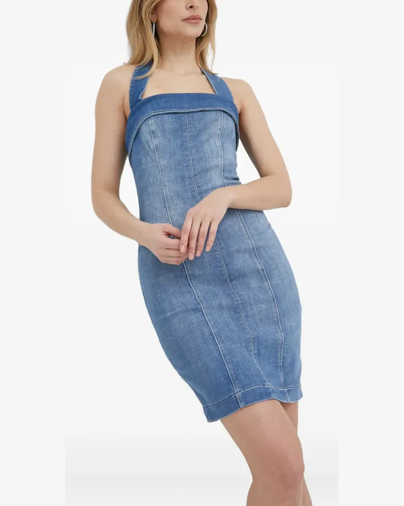 Guess Neckholder-Kleid mit Einsätzen - Blau Blau