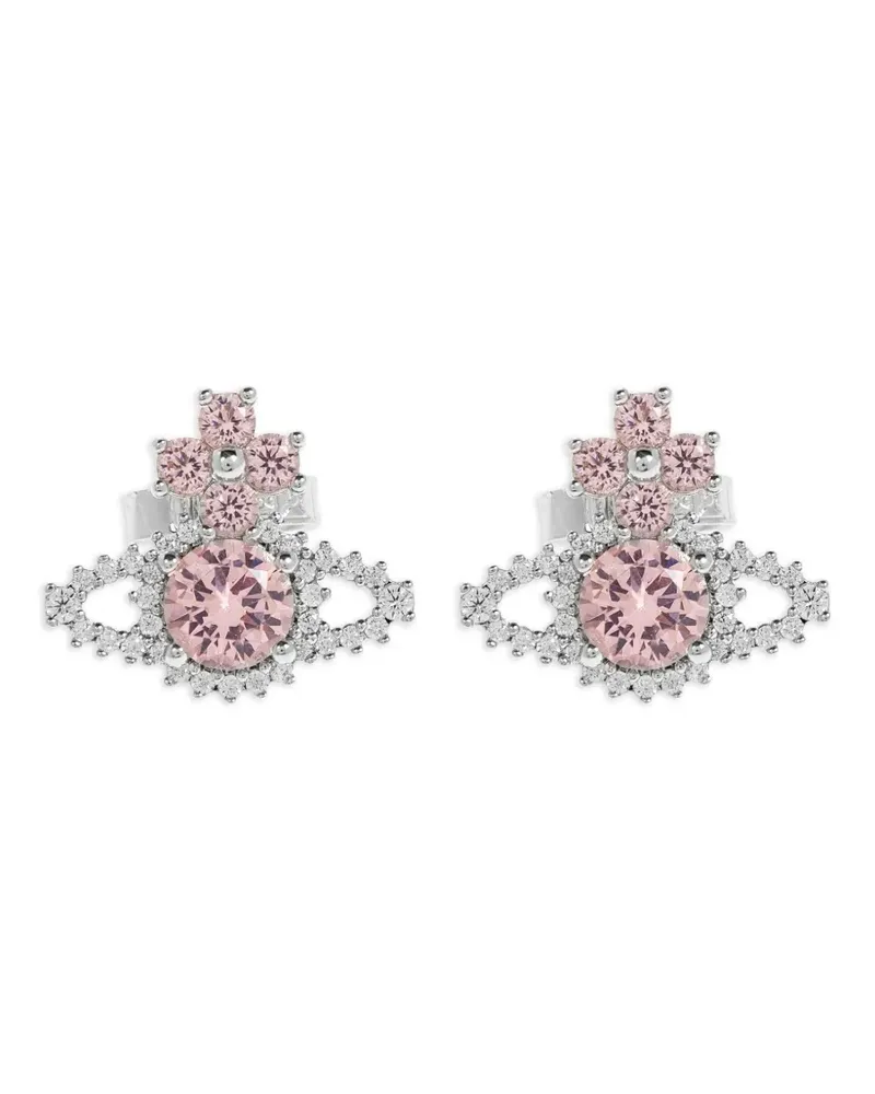 Vivienne Westwood Orb Ohrringe mit Kristallen - Silber Silber