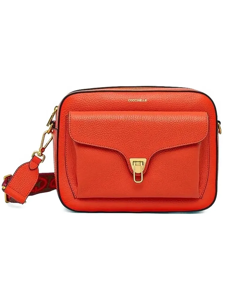Coccinelle Umhängetasche mit Klappentasche - Orange Orange
