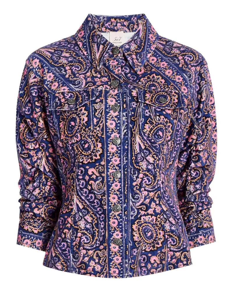 Cinq à Sept Canyon paisley velvet jacket - Blau Blau