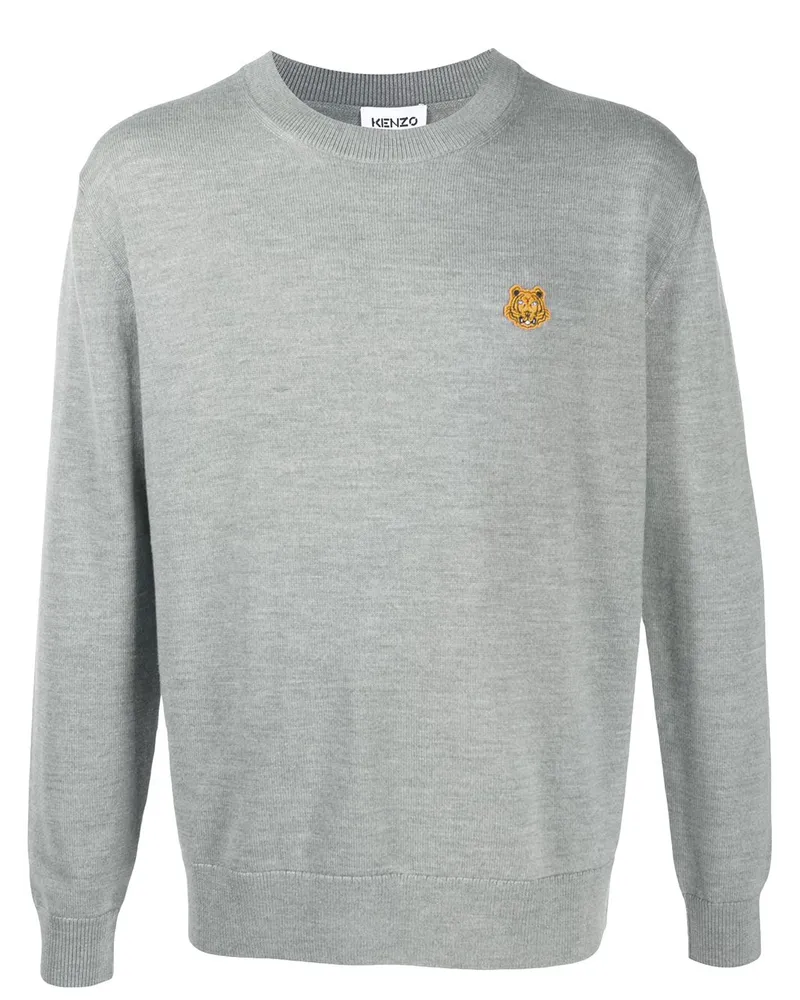 Kenzo Pullover mit Tiger-Patch - Grau Grau