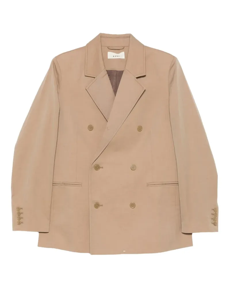 6397 double-breasted blazer - Nude Nude