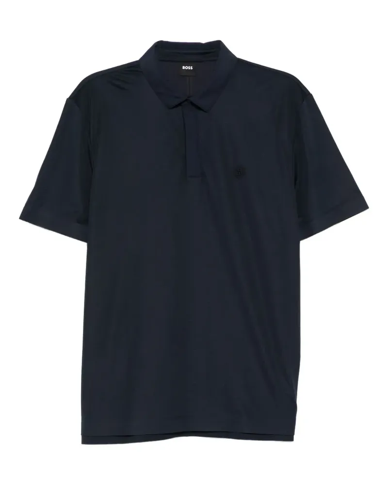 HUGO BOSS Poloshirt mit Logo-Patch - Blau Blau