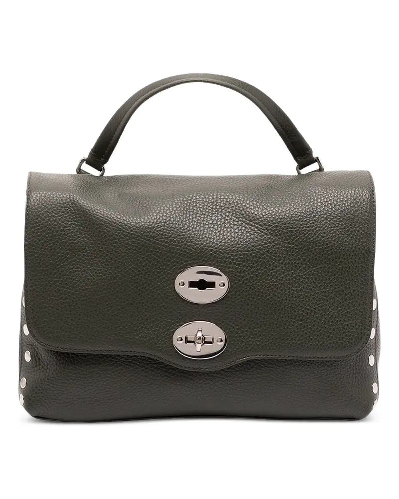 Zanellato Kleine Postina® Daily Schultertasche mit Nieten - Grün Grün