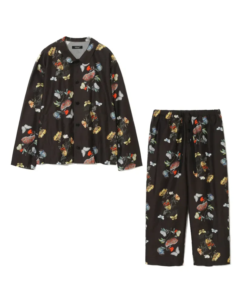 Undercover Pyjama mit Schmetterling-Print - Schwarz Schwarz