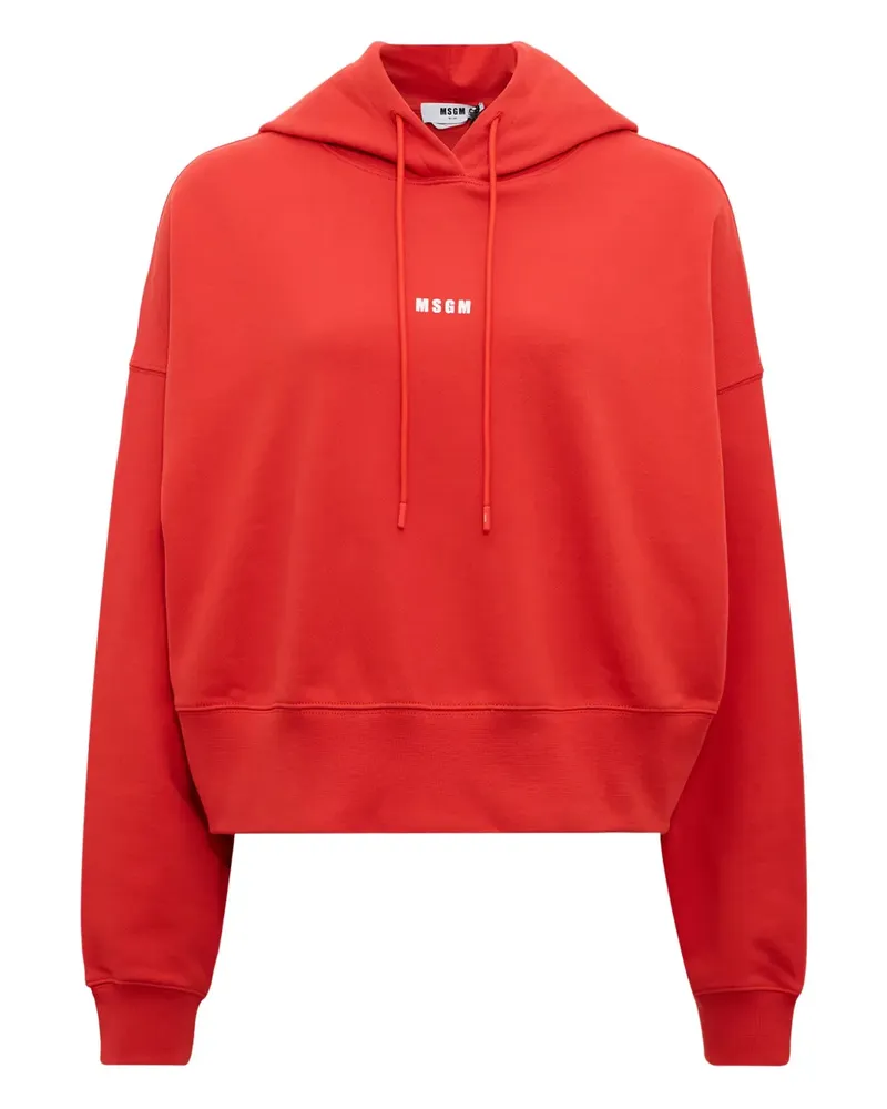 MSGM Hoodie mit Logo - Rot Rot