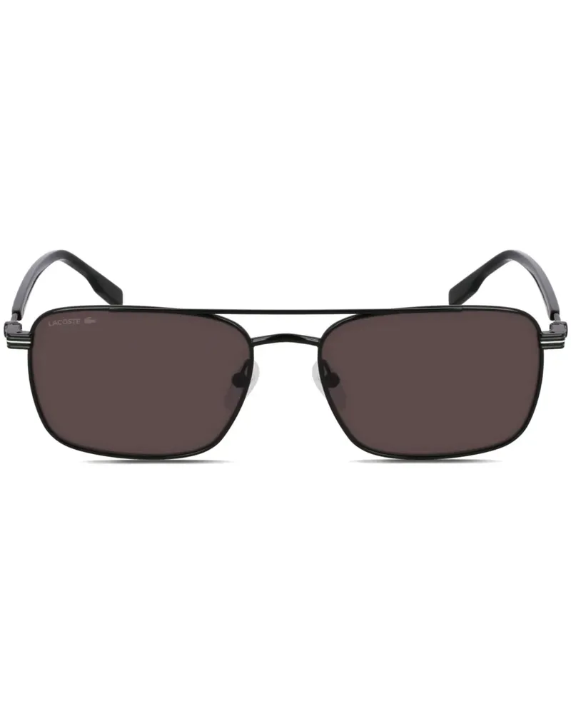 Lacoste Sonnenbrille mit geometrischem Gestell - Schwarz Schwarz
