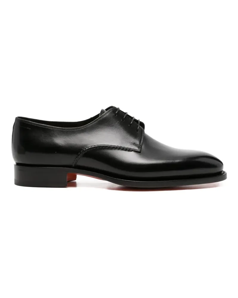Santoni lace-up leather derby shoes - Schwarz Schwarz