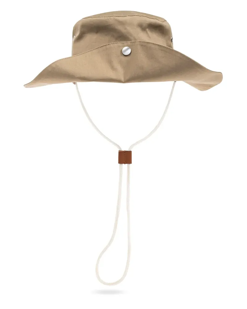 Jil Sander Sonnenhut mit Nietendetail - Nude Nude