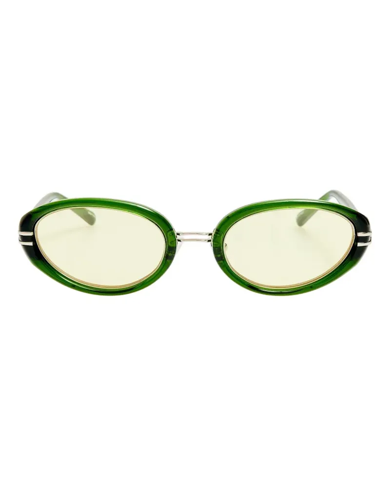 ATTICO x Linda Farrow Ambra oval-frame sunglasses - Grün Grün