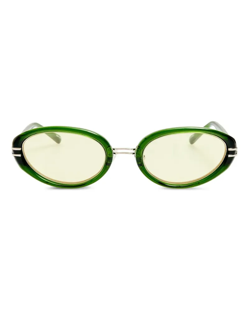 ATTICO x Linda Farrow Ambra oval-frame sunglasses - Grün Grün
