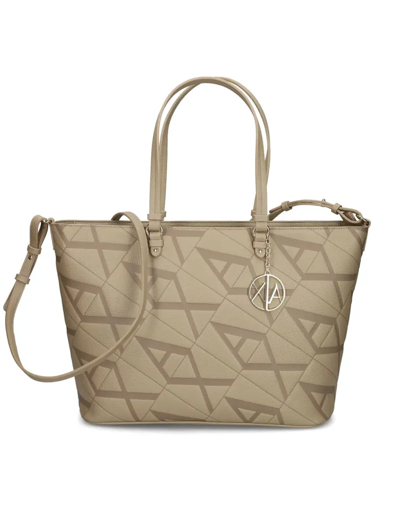 Armani Exchange Handtasche mit Logo-Print - Nude Nude
