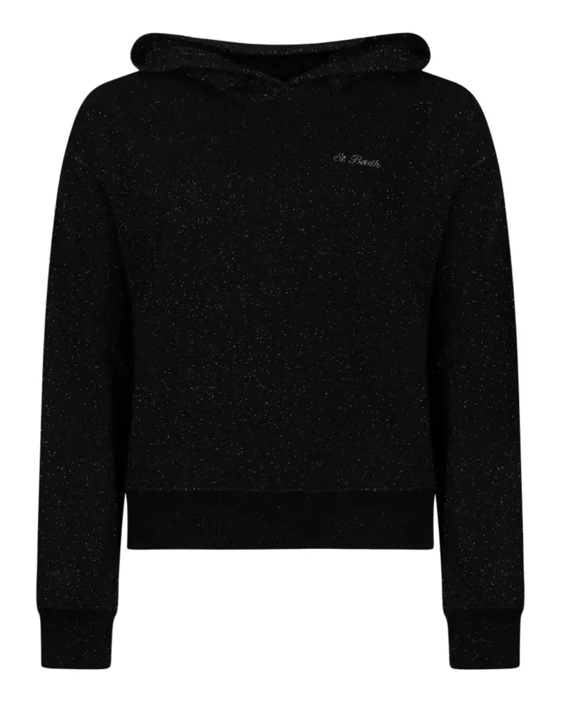 MC2 Saint Barth glitter-effect embroidered hoodie - Schwarz Schwarz