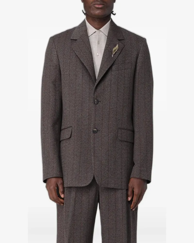 Golden Goose pinstripe virgin-wool blazer - Braun Braun