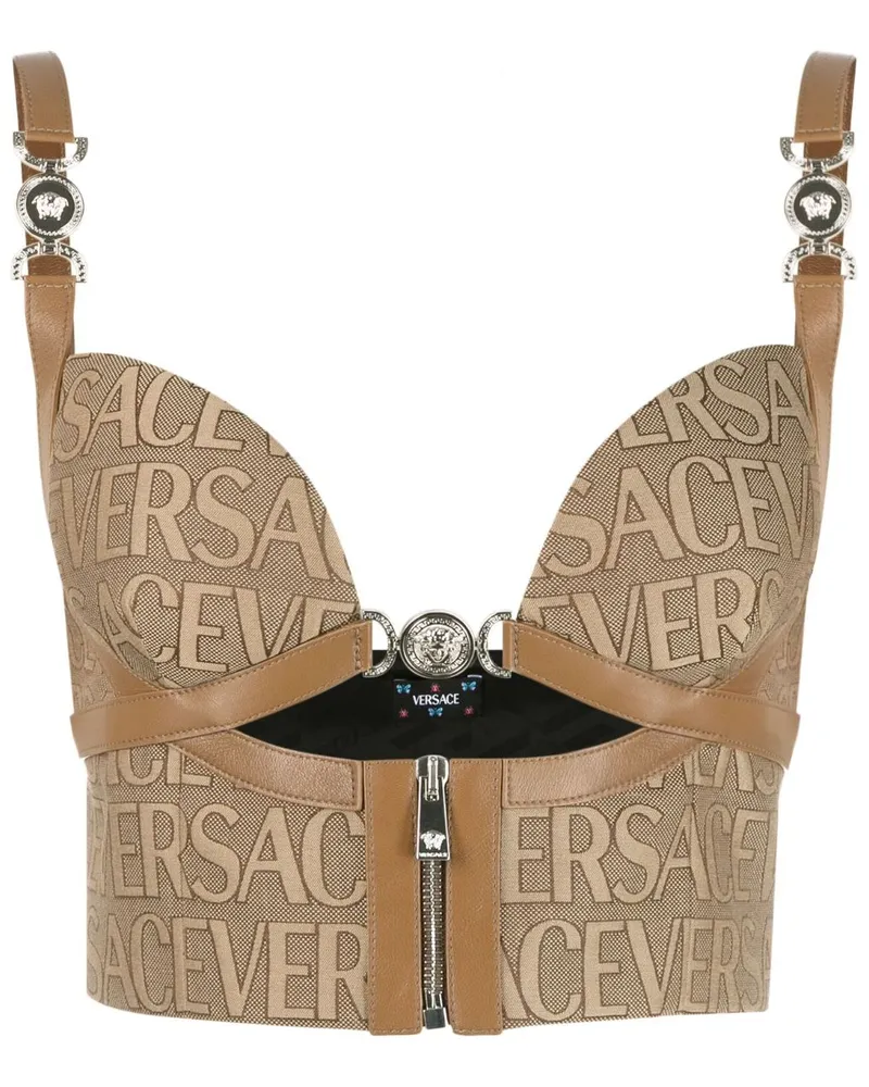 Versace Allover Bustier - Braun Braun