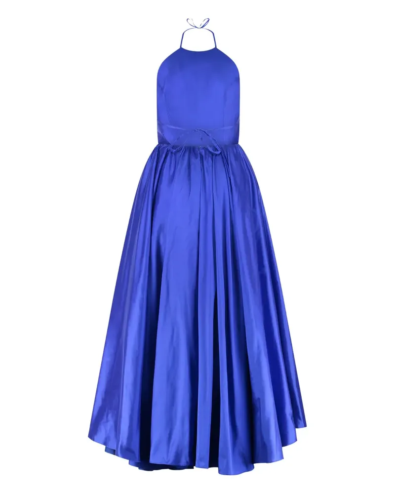 The New Arrivals Ilkyaz Ozel Neckholder-Abendkleid aus Seide - Blau Blau