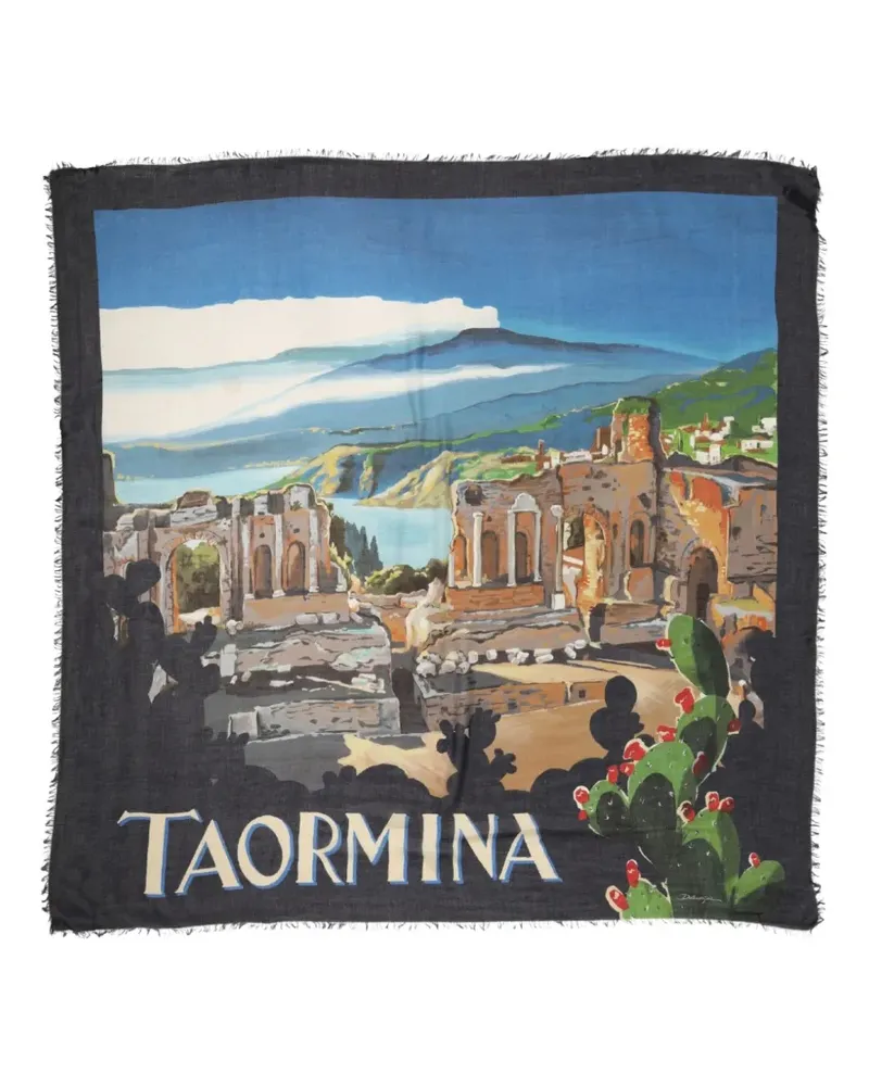 Dolce & Gabbana Taormina Modal Schal - Schwarz Schwarz