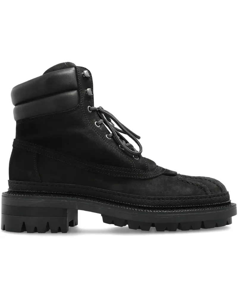 Dsquared2 Wattierte Army Schnürstiefel - Schwarz Schwarz