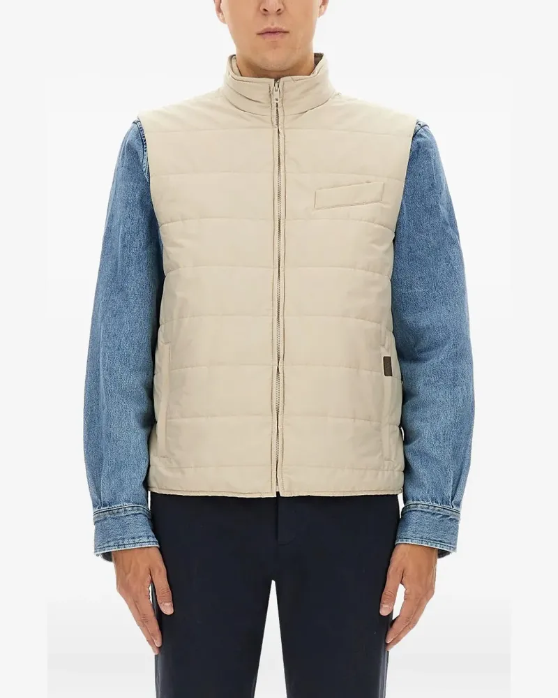 Fay quilted zipped gilet - Nude Nude
