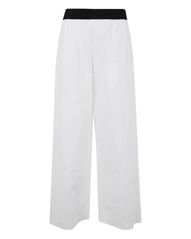 Maria Calderara elasticated trousers - Weiß Weiß