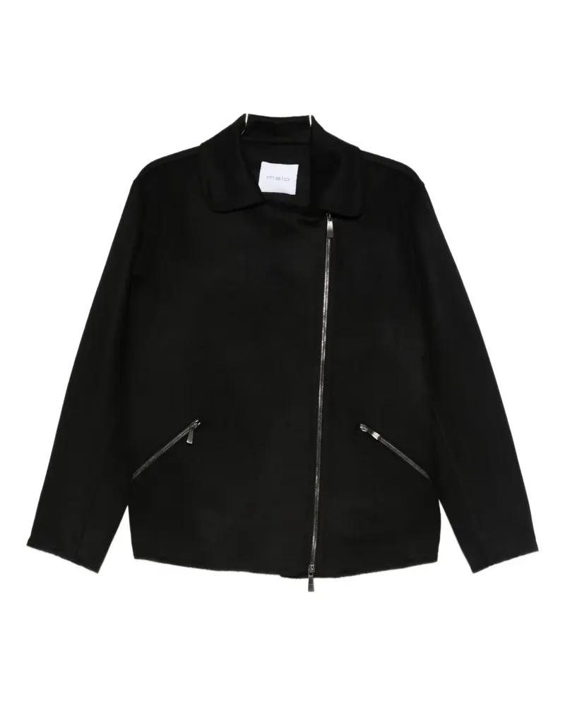 Malo cashmere biker jacket - Schwarz Schwarz