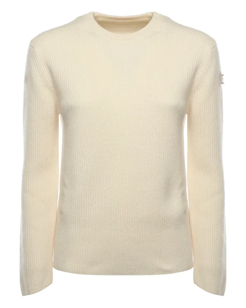 Moncler x Jil Sander logo-patch sweater - Nude Nude