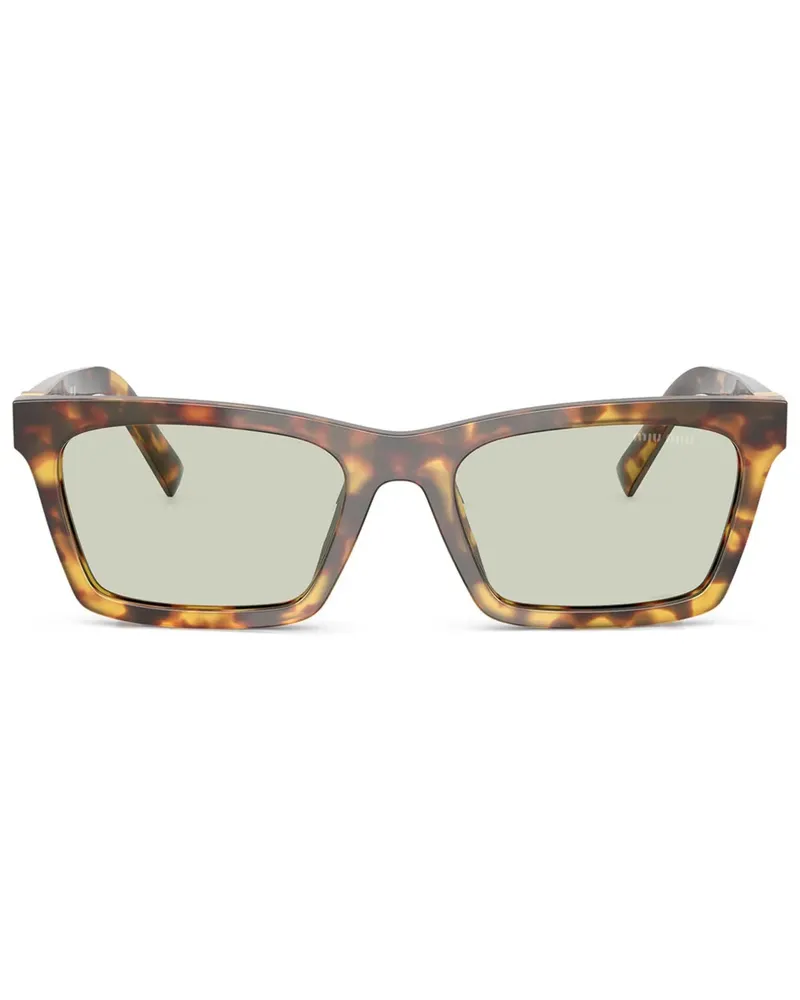 Miu Miu Sonnenbrille mit eckigem Gestell - Braun Braun