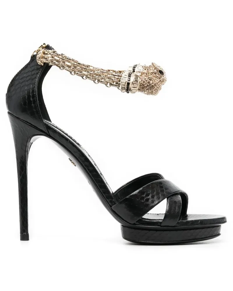 Roberto Cavalli Panther Sandalen 125mm - Schwarz Schwarz