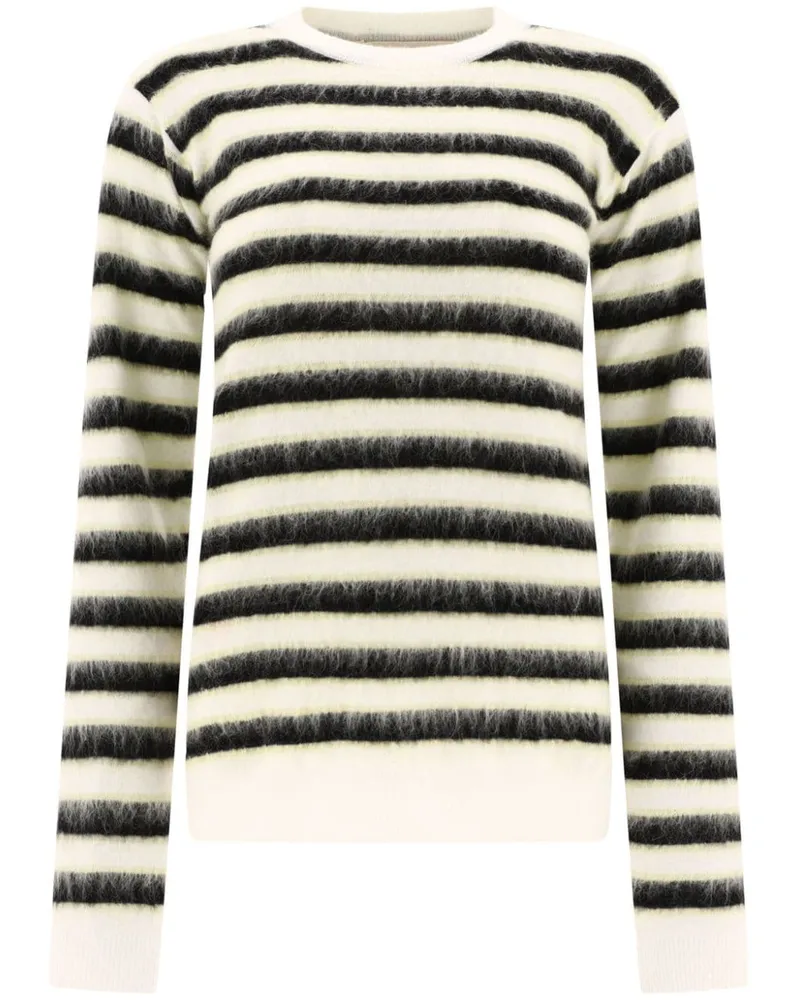 Marni Gestreifter Pullover - Weiß Weiß