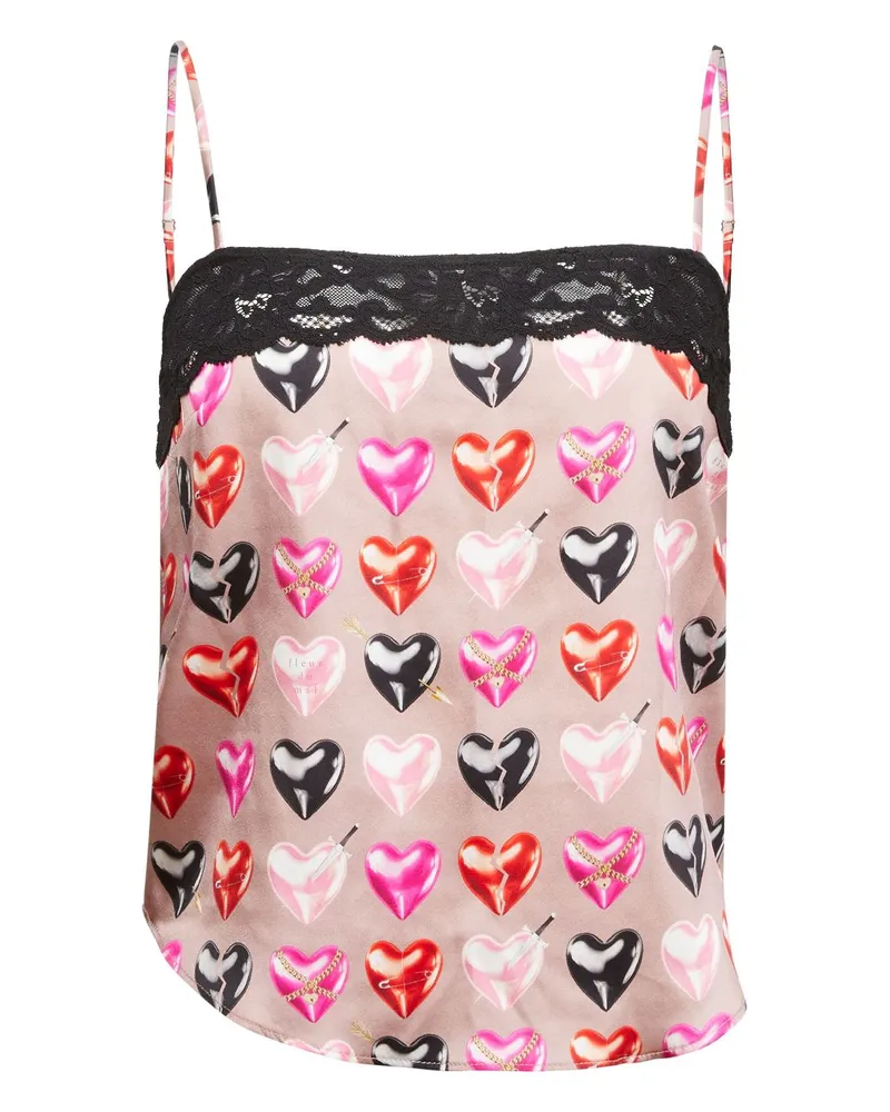 Fleur Du Mal Charlotte Camisole-Top - Rosa Rosa