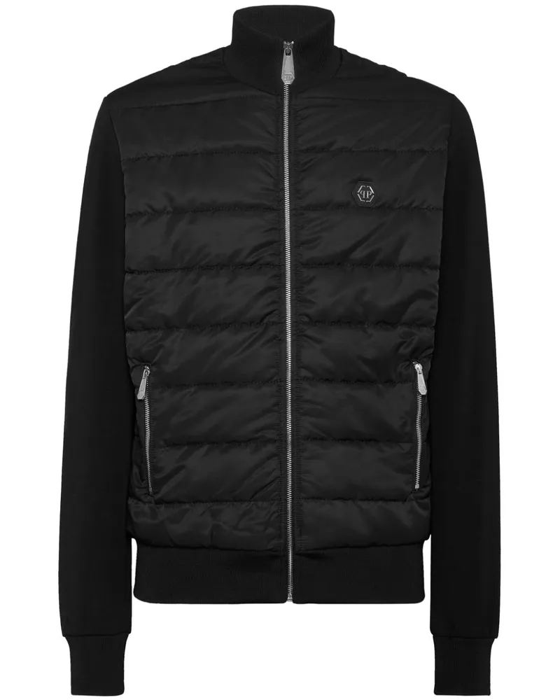 Philipp Plein Wattierte Sportjacke - Schwarz Schwarz