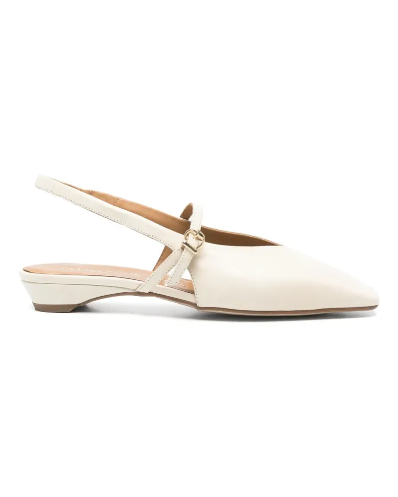 Pedro Miralles square-toe flat mules - Nude Nude