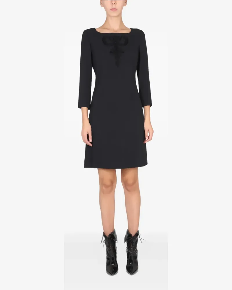 Moschino Cady appliqué mini dress - Schwarz Schwarz
