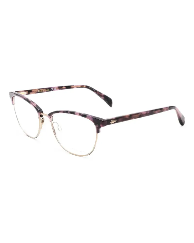 Rag & Bone Brille in Schildpattoptik mit rundem Gestell - Violett Violett