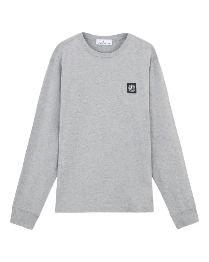 Stone Island logo-patch long-sleeves T-shirt - Grau Grau