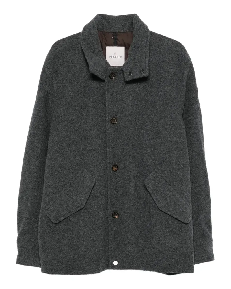 Moncler button-up coat - Grau Grau