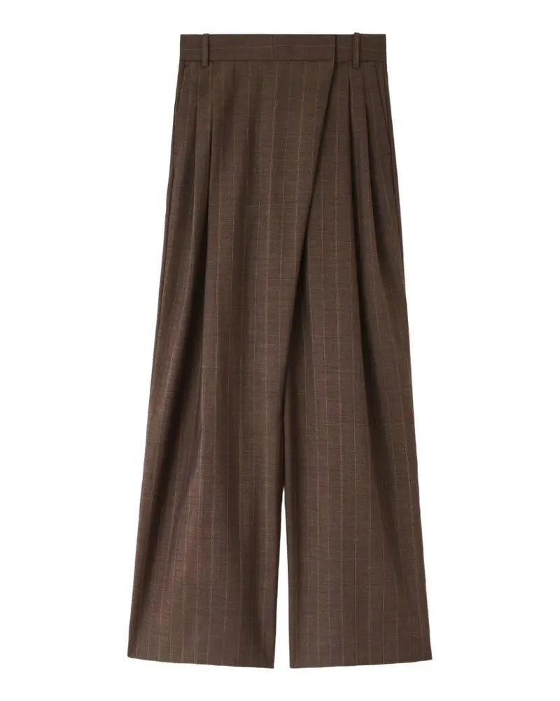 Ganni Wickelhose mit Nadelstreifen - Braun Braun
