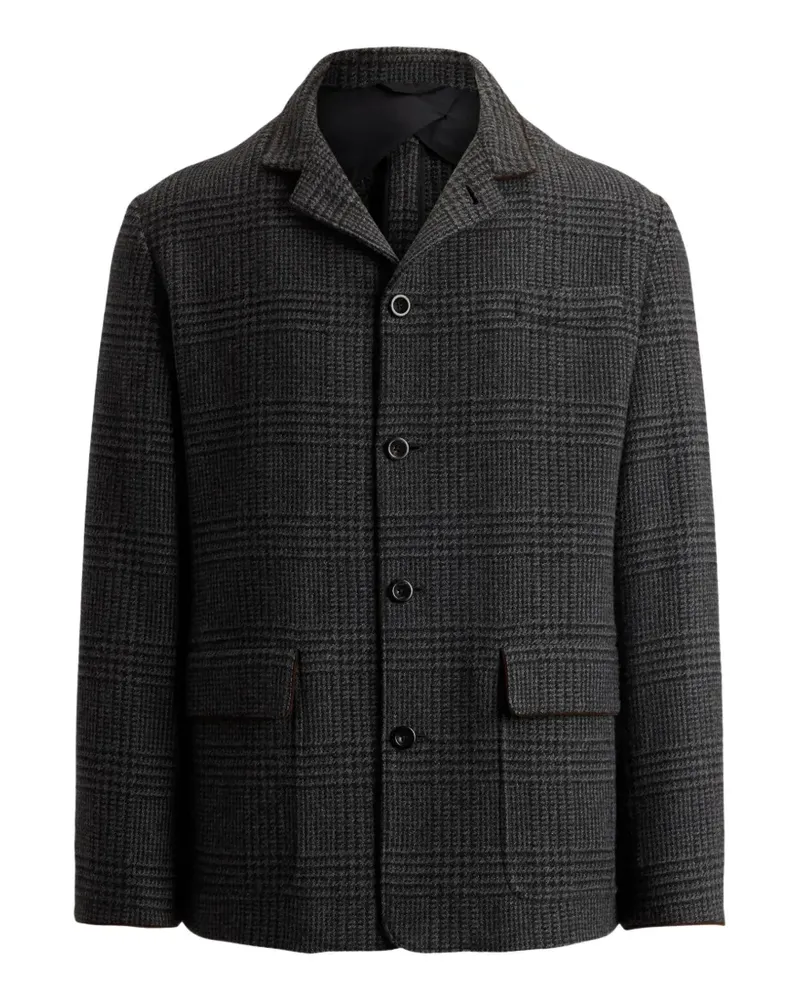 Ralph Lauren Kaschmirjacke mit Glencheck-Karo - Grau Grau