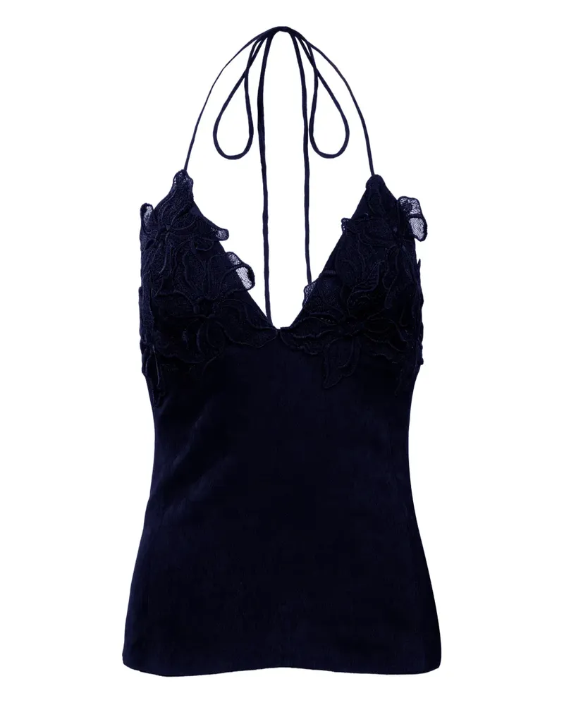 Silvia Tcherassi Diora floral lace top - Schwarz Schwarz