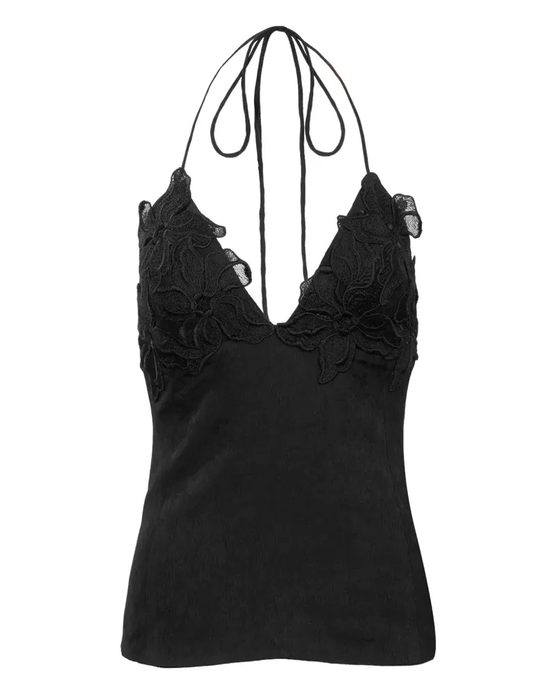 Silvia Tcherassi Diora floral lace top - Schwarz Schwarz