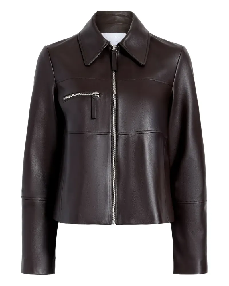 Proenza Schouler Annabel Lederjacke mit Reißverschluss - Braun Braun