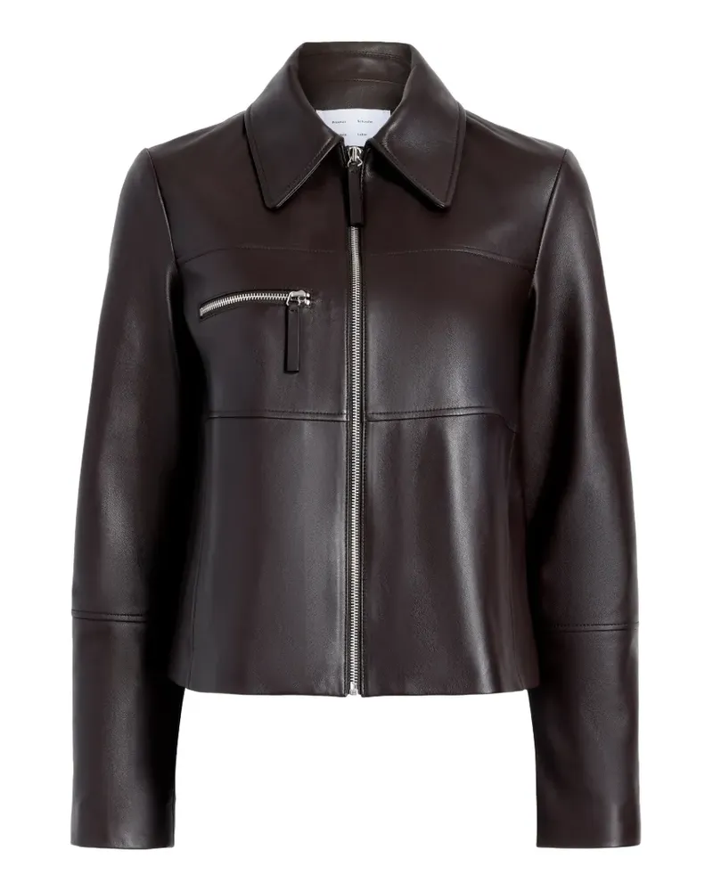 Proenza Schouler Annabel Lederjacke mit Reißverschluss - Braun Braun