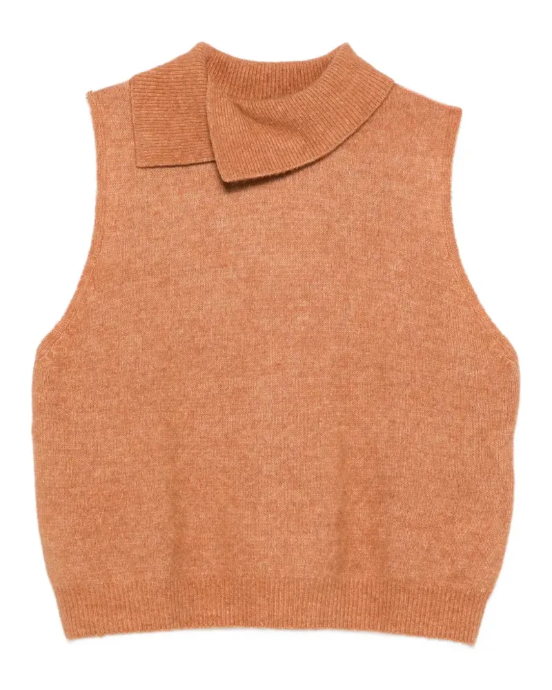 JcSophie Peter fold over-collar vest - Orange Orange