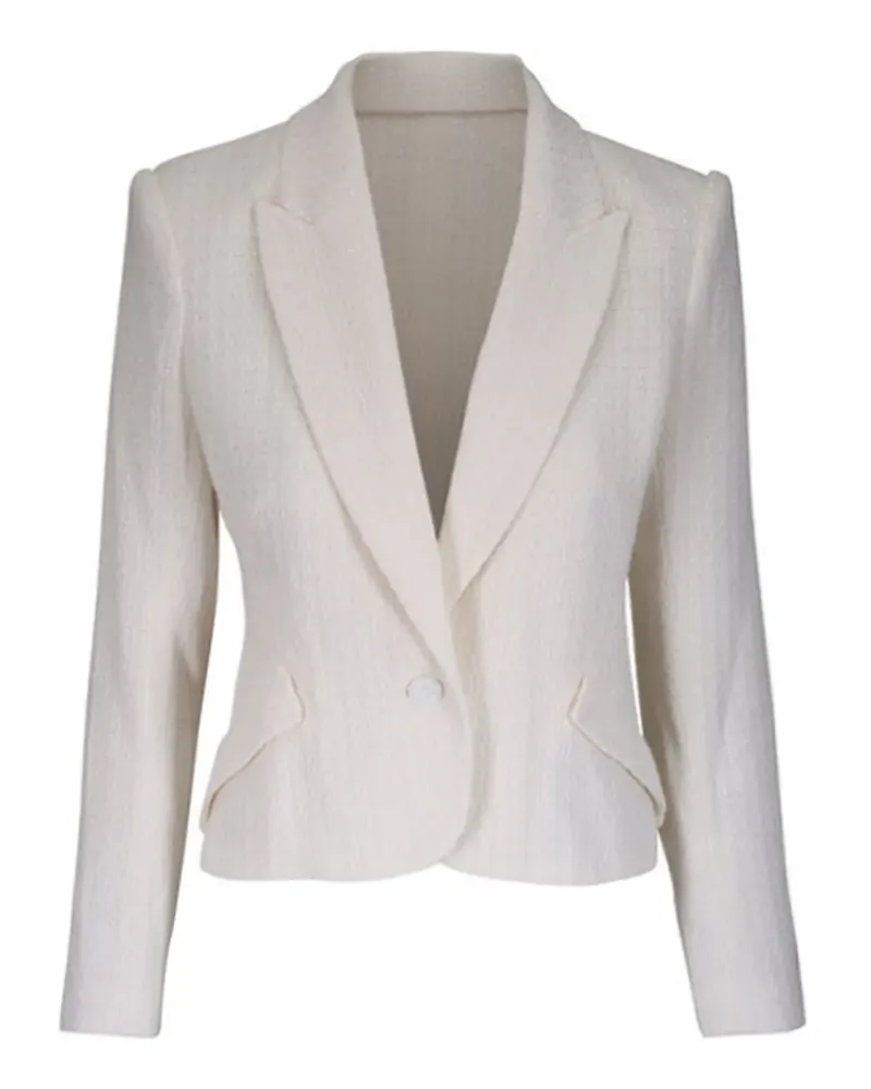 L'Agence Jennah single-breasted tweed blazer - Nude Nude