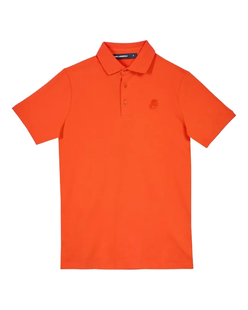 Karl Lagerfeld Karl Kameo embroidered polo shirt - Orange Orange