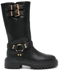 Twin-Set Oval T Stiefel Schwarz